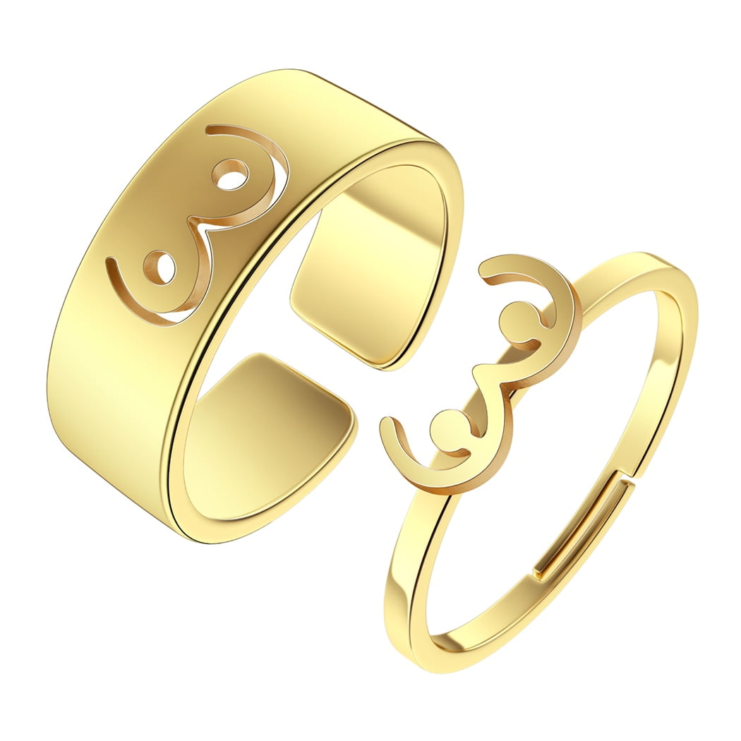 Couple Name Ring Design Gold 2024 | www.palateur.com