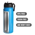 thumbnail image 3 of Life’s Easy - Insulated Water Bottle with Straw Lid and Loop Handle, Vacuum Insulated Bottles for Hot and Cold Drink, Blue18oz, 3 of 10