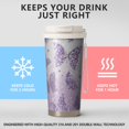 thumbnail image 2 of Butterfly 18oz Double Drinking Coffee Mug – Vacuum Insulated Stainless Steel Travel Cup with Leakproof Lid, 316 Steel Thermos Tumbler for Hot & Cold Beverages, Spring, 2 of 6