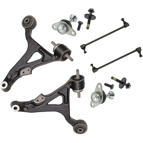 Detroit Axle - Front Lower Control Arms and Ball Joints Sway Bars Replacement for 2007 Volvo S60