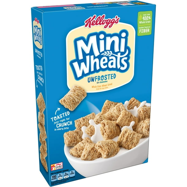 Kellogg's Mini Wheats Breakfast Cereal, Unfrosted, 18 Oz