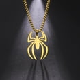 thumbnail image 4 of EUEAVAN Gold Spider Pendant Necklace Stainless Steel Box Chain Animal Male Jewelry, 4 of 7