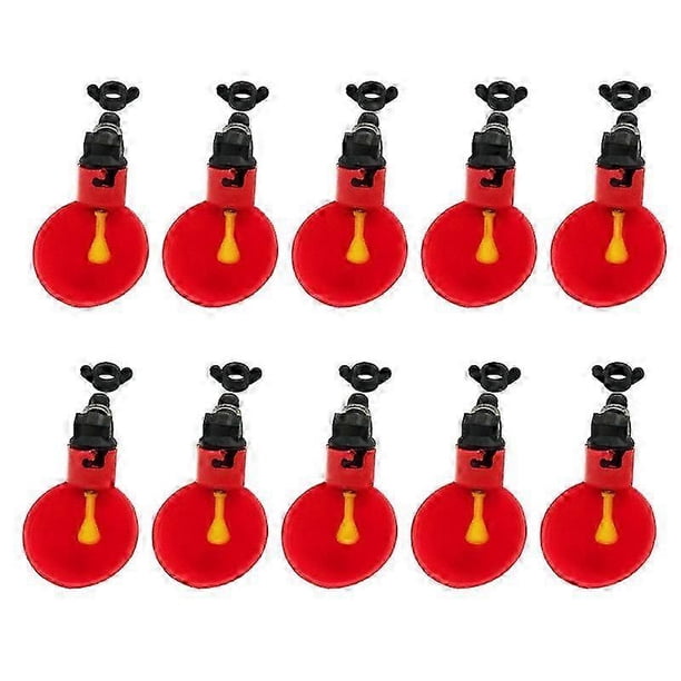5/10 piezas de bebederos colgantes para pollos y codornices con tetina, bebederos para aves de corral automáticos para traspatio.