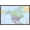 Mahogany Framed Version, variant on North America Map 2023 Wall Poster, 22.375" x 34"