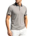 thumbnail image 4 of XAOFW Summer Polo Shirts For Man Fashion Ice Silk V Neck Short Sleeve Button Down Shirts For Everyday Wear Soft Tops S, 4 of 7