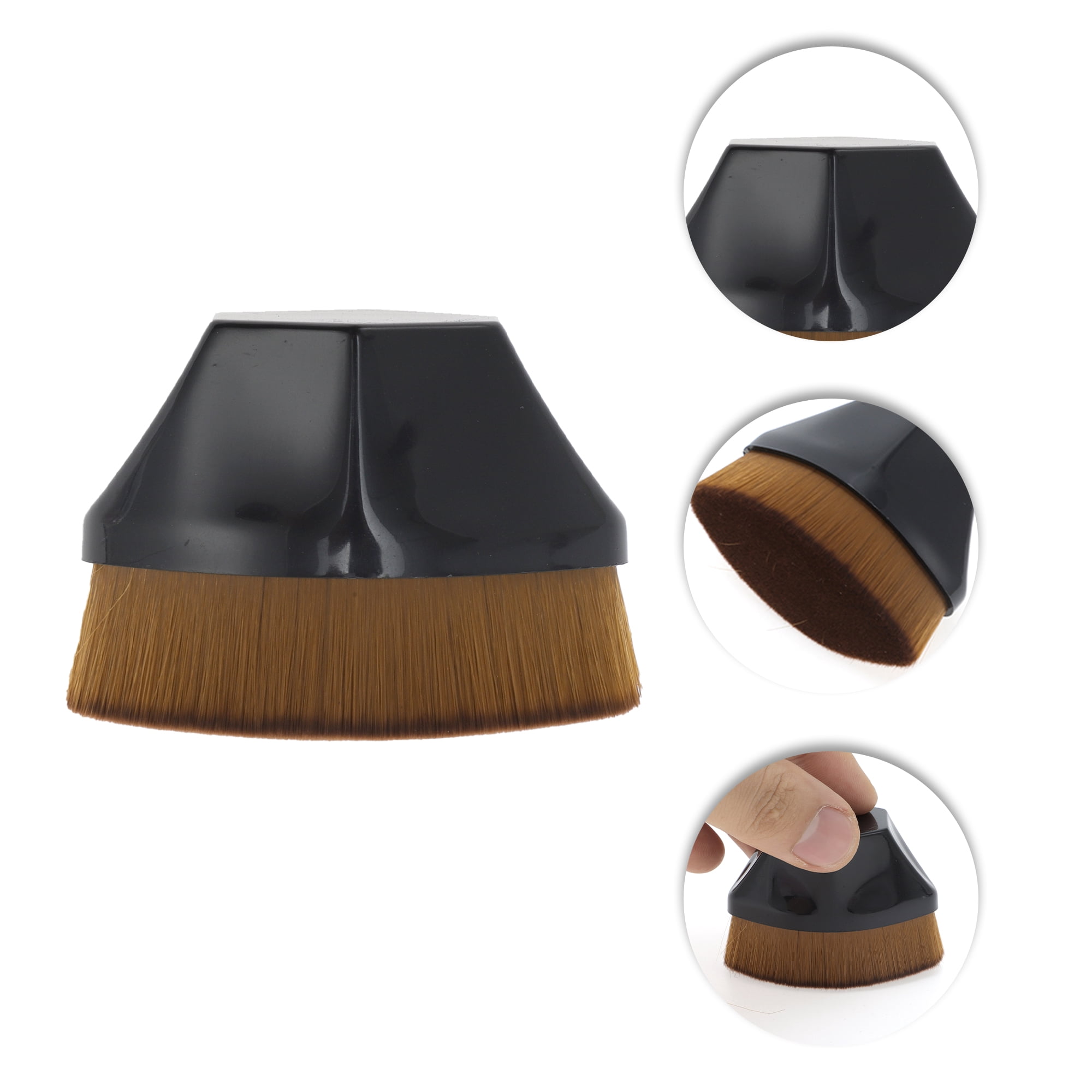 Unique Bargains 1 Pc Lightweight Foundation Brush for Everyday Makeup Black Small