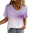 thumbnail image 4 of cocolona Mens and Womens Short Sleeve T Shirts Summer Fashion Casual Loose Gradient Crew Neck Tops Vintage Tees, 4 of 8
