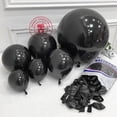 thumbnail image 2 of Globos de látex negro puro de 5 a 36 pulgadas, redondos y gruesos, mate, para decoración de fiestas de cumpleaños, bodas, Halloween y Navidad, 2 of 4