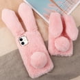 thumbnail image 3 of Funda protectora de color sólido rosa para iPhone 14 Pro Max con carcasa trasera de 13 pulgadas y diamantes de imitación de peluche resistente a caídas, 3 of 6