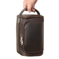 thumbnail image 6 of ISmart Full Grain Cowhide Leather Toiletry Bag, Wedding Groomsmen Gift, Leather Cosmetic Bag, 6 of 8