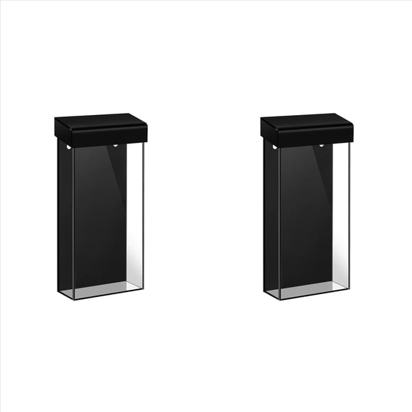 2X Portafolletos para Exteriores, de 4 X 9 Pulgadas, Impermeable, para Montaje en Pared, con Tapa, Acrílico Transparente, para Menú de Folletos.