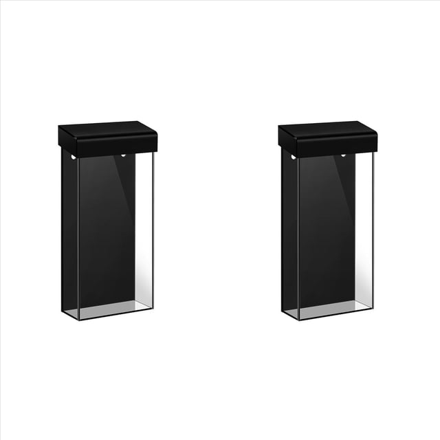 2X Portafolletos para Exteriores, de 4 X 9 Pulgadas, Impermeable, para Montaje en Pared, con Tapa, Acrílico Transparente, para Menú de Folletos.