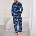 thumbnail image 3 of Bingfone Womens Pajama Sets Starry Sky Print,Long Sleeve Loungewear Pajamas Set-Small, 3 of 8