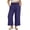 6010-blue, variant on Plus Size Palazzo Pants 4X Black Wide Leg Pants Smocked High Waist Loose Casual Palazzo Trousers with Pockets Beach Vacation Daily Wear 4XL 24W 26W