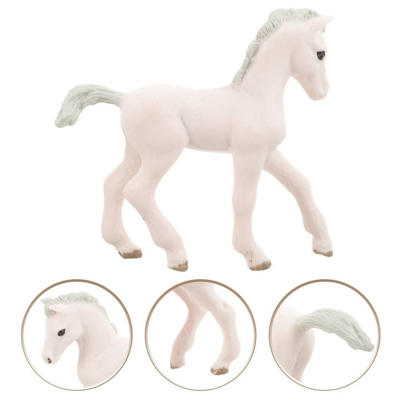 Toyvian Realistic Horse Figurines Horse Figurine White Pvc 1Pack