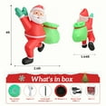 thumbnail image 5 of Magotan 4ft Christmas Inflatables Outdoor Decoration Santa Claus Christmas Blow Ups with Built in LED Lights Climb Over the Wall Santa Claus, 5 of 7