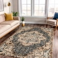 thumbnail image 1 of ECARPET Esmira Machine Washable Area Rug, Vintage Persian Medallion Rug, Non-Slip Distressed Boho Carpet for Living Room & Bedroom, 1 of 8