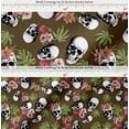 thumbnail image 2 of Soimoi Cotton Poplin Fabric Monstera Leaves,Floral & Horror Skull Halloween Print Fabric by Yard 42 Inch Wide, 2 of 7