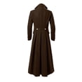 thumbnail image 4 of Hulanddfd Mens Coat Long Trench Coat, Stand Collar Zip Up Outerwear with Pockets, Casual Winter Top, 4 of 6