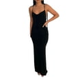 thumbnail image 1 of Txlixc Vestido de mujer con tirantes italianos de color sólido Txlixc moda, 1 of 7