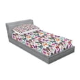thumbnail image 2 of Ambesonne Butterfly Fitted Sheet & Pillow Sham Set, Retro Style Ornaments, Twinxl, Multicolor, 2 of 2