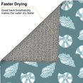 thumbnail image 4 of Dish Drying Mat, Green White Conch Highly Absorbent Drying Matt Kitchen Counter, Dish Mat Drying Pad Dishes Drainer Mats for Kitchen Counter or Sink, 16 x 18 inch, 4 of 6