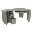 thumbnail image 1 of Inval America Corner Computer Desk in Smoke Oak Engineered Wood, 1 of 8