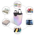 thumbnail image 5 of Picia Fish Scale1 Laundry Basket With Handles Laundry Hamper Toys Storage Organizer Foldable Bucket Washing Bin Dirty Clothes Bag For Home Bathroom Bedroom Dorm, 5 of 6
