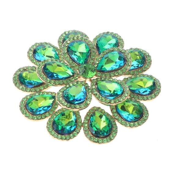 Crystal Flower Brooch