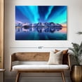 thumbnail image 3 of Elephant Stock Amazing Aurora Borealis Wall Art - Horizontal Canvas Wall Art - Living Room Wall Decor - Nature Canvas - Turquoise And Blue Decor - 51" x 34", 3 of 8