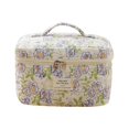 thumbnail image 1 of Bolsa cosmética portátil de gran capacidad con pequeño almacenamiento floral y acolchado portátil con flores lindas, 1 of 4