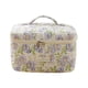 thumbnail image 1 of Neceser de gran capacidad con compartimento floral pequeño y acolchado, con bonitas flores, 1 of 4