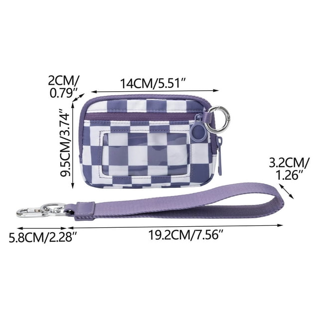 TACILIP Pochette Portable Étanche avec Fente pour Carte Transparente - Série à Carreaux, Organisation et Rangement
