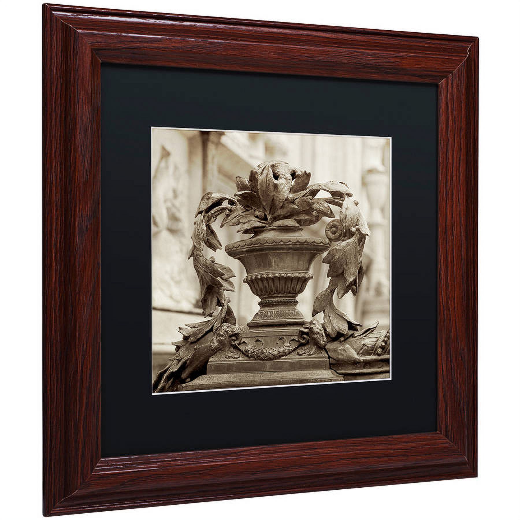 Trademark Fine Art "Giardini Italiano II" Canvas Art by Alan Blaustein, Black Matte, Wood Frame