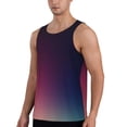 thumbnail image 2 of Lsque retro blue orange red teal dark Pattern Mens Tank Tops Muscle Athletic Quick Dry Sleeveless Workout Fitness T Shirts Beach Tank Top, Loose-fit Sleeveless Shirt for Men-Small, 2 of 7