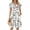 White Floral, variant on Women Summer Dresses V Neck Ruffle Sleeve Casual Flowy Sundresses Button Floral Midi Dress with Pockets