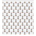 thumbnail image 3 of Lighthouse Shower Curtain, Rhythmic Nautical Simplistic Waves on Plain Background Pattern, Fabric Bathroom Set with Hooks, 69W X 70L Inches, Pale Blue and Pale Orange, by Ambesonne, 3 of 3