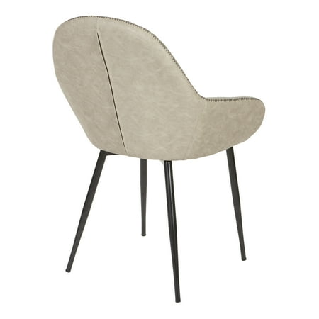 Office Star Products - Mid-Century Powder-Coated Metal Chair - Fog