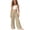 A1301-Khaki, variant on ZHANGDER Girls Linen Pants Wide Leg Pants Elastic Waist Summer Casual Beach Lounge Trousers with Pockets, Khaki 14-15 Years