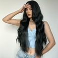 thumbnail image 4 of BERON Black Wigs Long Wavy Wig for Women Curly Heat Resistant Synthetic Hair Wigs for Daily Used with Wig Cap, 4 of 6