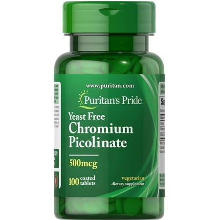 Puritan's Pride Chromium Picolinate 500mcg Yeast Free