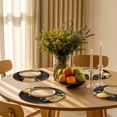 thumbnail image 3 of Round Placemats Lemon Bow 15 inch Set of 4 Table Mats for Dining Table Vintage Style Heat Resistant Non-Slip Kitchen & Home Decorative Place Mat Set, 3 of 8