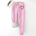 thumbnail image 2 of hotojiny Women Casual Sweatpants Lounge Winter Warm Fleece Soft Joggers Comfy Elastic Waist Trousers with Pockets, 2 of 3