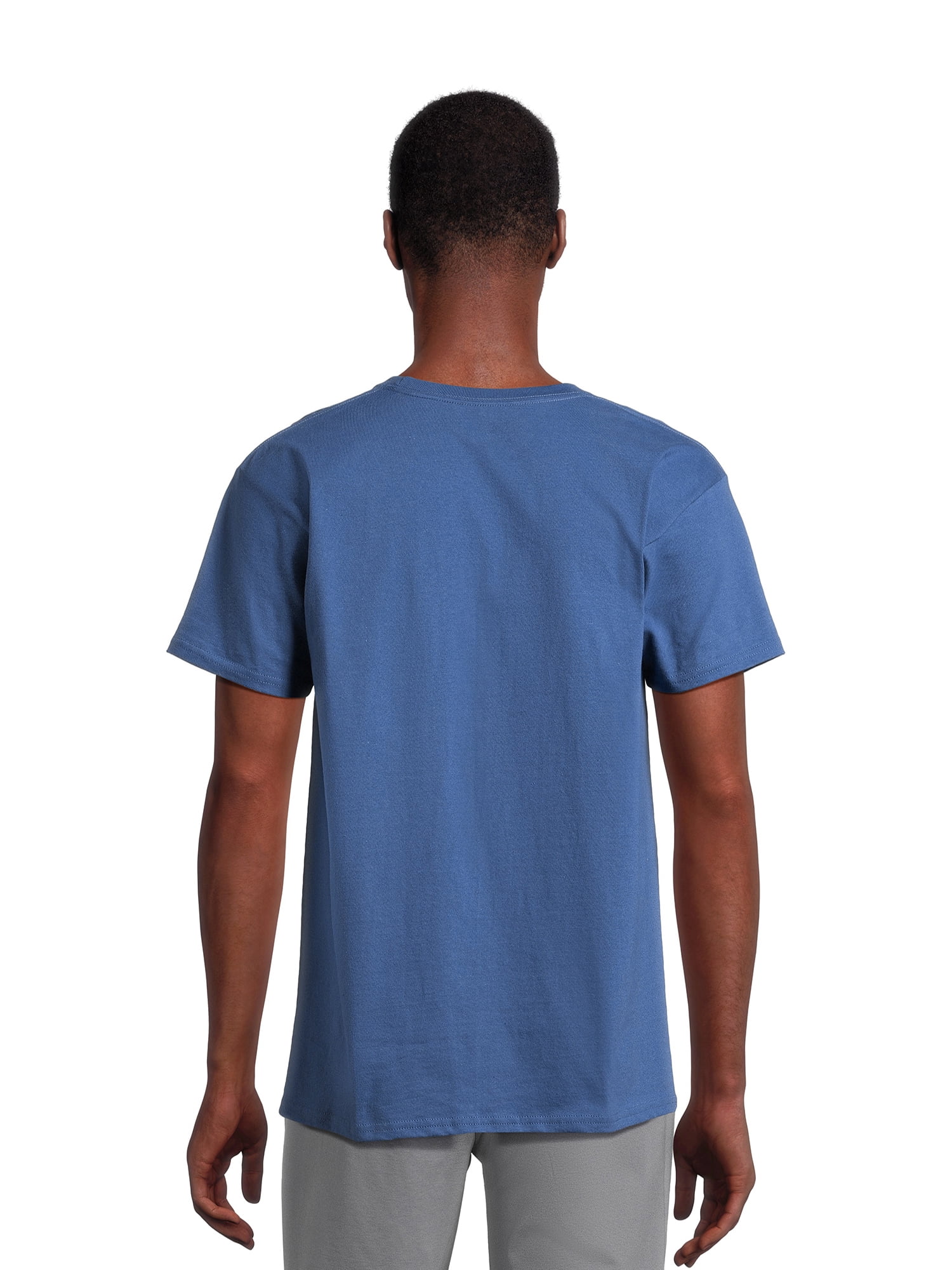 Athletic Works Men's and Big Men's Cotton Pocket Tee, Sizes XS-5XL