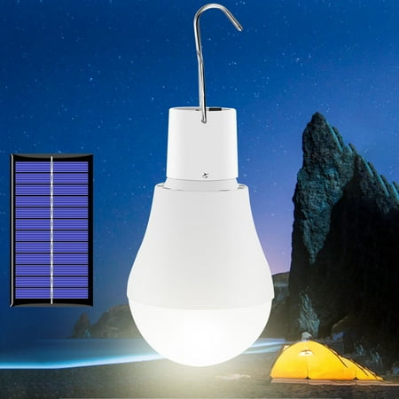 

Tiitstoy Monocrystalline Solar Led Bulb Light with Portable Rechargeable Light Indoor and Outdoor Hiking Camping Tent Fishing Lighting White
