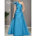 thumbnail image 5 of Vestido de noche elegante de satén Formal personalizado, vestido de fiesta de un solo hombro, largo hasta el suelo, plisado, bonito vestido de fiesta de boda de lujo, 5 of 5