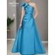 thumbnail image 5 of Vestido de noche elegante de satén Formal personalizado, vestido de fiesta de un solo hombro, largo hasta el suelo, plisado, bonito vestido de fiesta de boda de lujo, 5 of 5