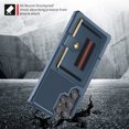 thumbnail image 6 of SaniMore Wallet Case for Samsung Galaxy S22 Ultra 6.8" 2022 Release, PC Back Shell PU Leather RFID Blocking Card Slot Hand Rope Shockproof Anti-drop Hybird Cover, Darkblue, 6 of 6