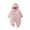 Pink, variant on Letdown Baby Onesie Winter Romper with Hooded Button Up Baby Jumpsuit Lined Long Sleeve Cute Print Outfits (Green, 12-18 Months)