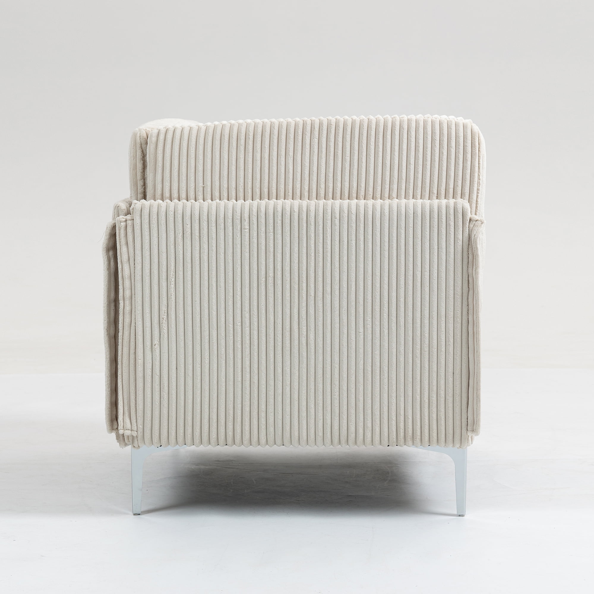 Modular Sectional Sofa, Corner Seat, Middle Seat Module Couch, Beige Corduroy Fabric, DIY Design with Multiple Configurations